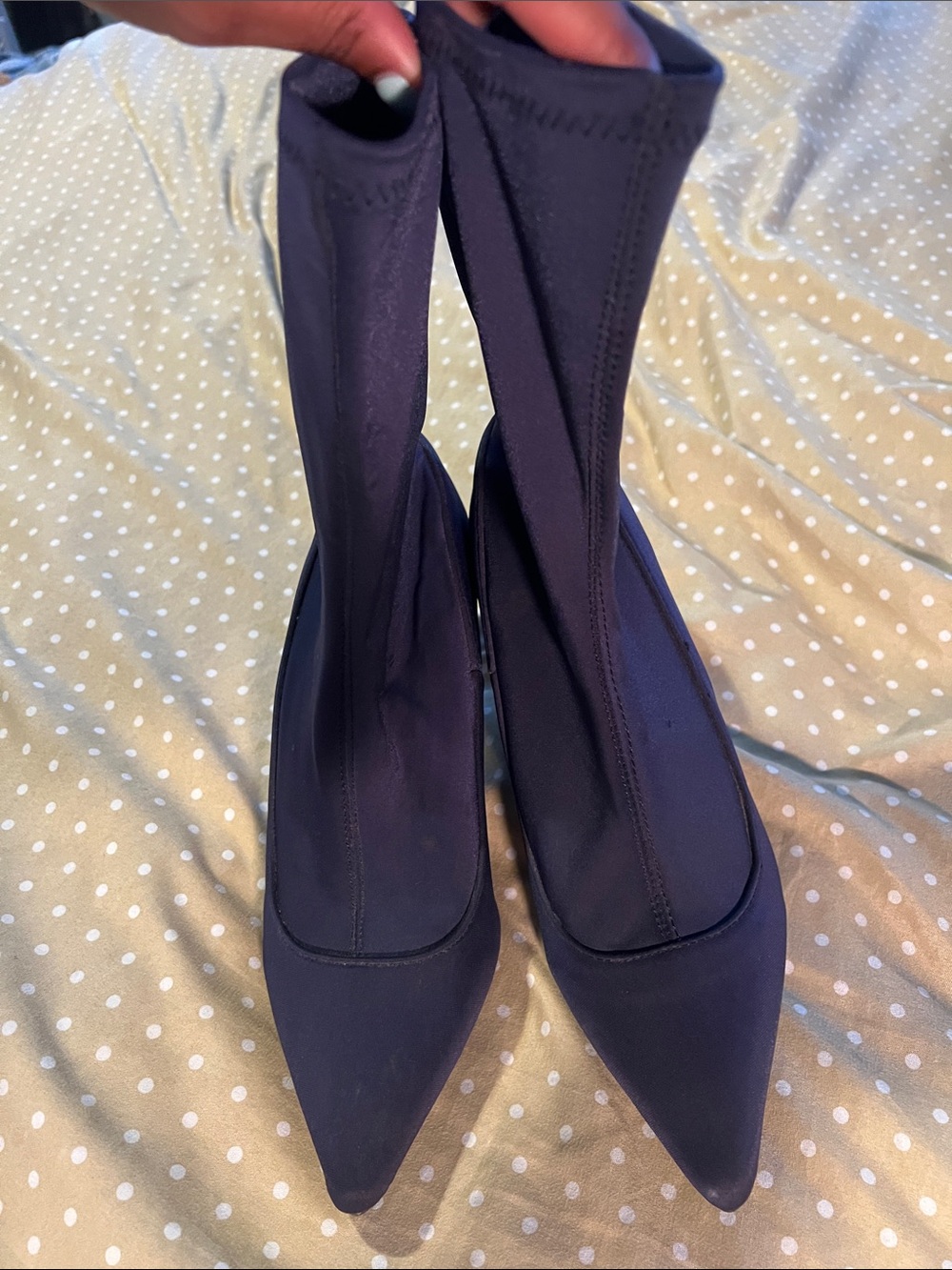 Primark Navy Pointed Sock Booties